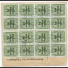Paketkarte Neukirch/Lausitz nach Deersheim 1949, Massenfrankatur Rückseite