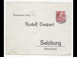 Brief Neukirchen nach Salzburg, 1908