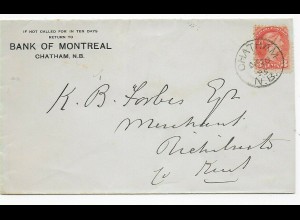 Bank of Montreal, Chatham 1895, Marke mit Mängel