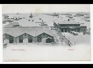 picture post card Ceylon-Colombo - Harbour