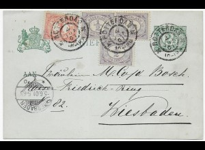Postkarte Rotterdam 1901 nach Wiesbaden