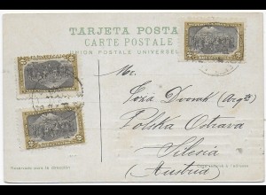 Picture Post card Estatua Sarmiento, Buenos Aires to Austria-Silesia