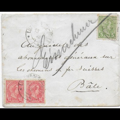 Brief aus Luxembourg nach Basel, 1903