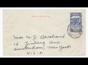 Ganzsachen Umschlag Cochabamba nach Amsterdam/New York, USA