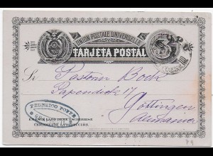 Post card Guayaquil nach Göttingen, ca. 1890