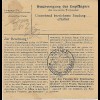 Paketkarte Sachrang nach Hart an der Sulz, 1948, MeF