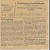 Paketkarte Altdorf/Nürnberg nach Untersteinach, 1947, MeF
