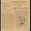 Paketkarte Garmisch-Partenkirchen, Zustellgebühren 20, 1948, MeF