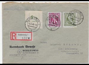 Schleswig Einschreiben 1946, MiF