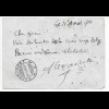 Postkarte Belgien: Britisches Field Post Office, Einschreiben nach Davos, 1916
