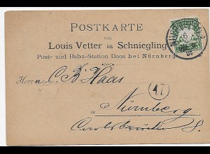 Antwort Postkarte 1908 von Nürnberg