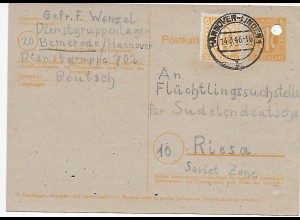 Dienstgruppenlager Bemerode, Nr. 702 Hannover-Linden 1946 nach Riesa
