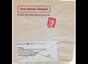 Eilige Zeitungsdrucksache, Europa Kabel Amsterdam nach Hamburg, 1941