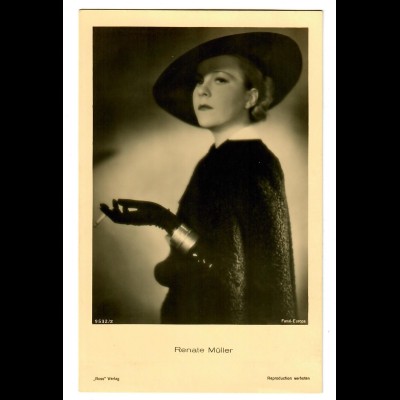 Postkarte Renate Müller, Ross Verlag, ca. 1937/38