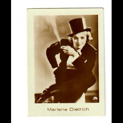 Sammelbild Mercedes Zigaretten mit Marlene Dietrich