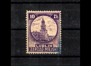 GG: Gebührenmarke der Stadt Lublin, gestempelt, selten
