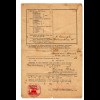 GG: Gebührenmarke der Stadt Deutsch-Przemysl auf Anmeldung Einzug 1941