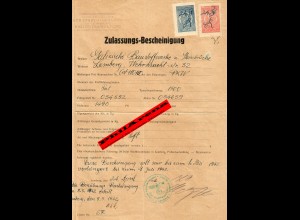 Generalgouvernement GG: Zulassungsbescheinigung PKW Fiat, Lemberg 1942