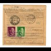 Generalgouvernement GG: Ausland Paketkarte Tannwald-Schuburg-Krosno, 1944