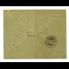1889/94: 10 Pfg Krone/Adler 4x als Mitläufer, R-Brief Constantinopel-Elberfeld