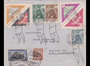 Letter from Peru/Lima to Columbia/Cali 1931