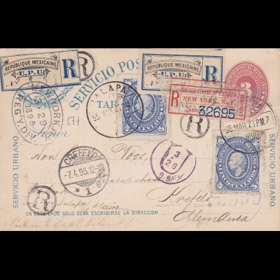 1895: registered post card from Mexico to New York