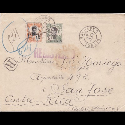 1920: Indo-Chine Haiphong to San Jose/Costa Rica