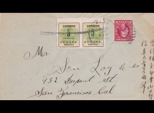 Letter from Sonora Mexico to San Francisco, Chinese sender