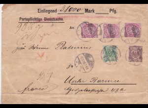 1900: Dienstsache Wert von Düsseldorf nach Unter Barmen
