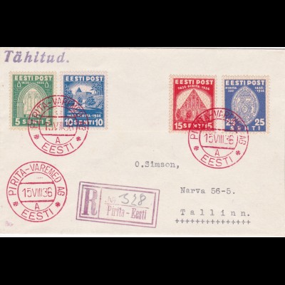 1936: Eesti - Pirita-Varemed: Registered to Tallinn