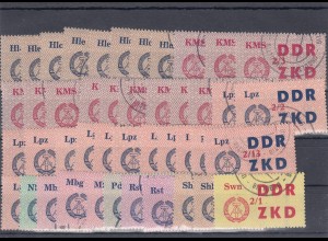 DDR: MiNr. D31-45, gestempelt