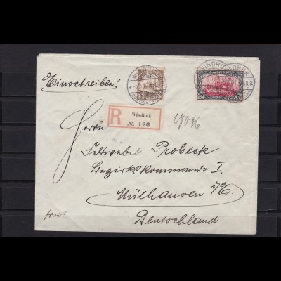 DSWA: MiNr. 23 auf Brief Windhuk nach Mülhausen 1907