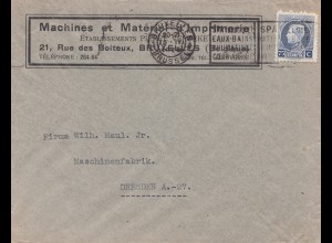 Belgien: 1925: Construction de Machines Bruxelles nach Dresden: Druckmaschinen