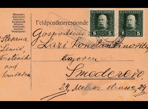Bosnien: 1917: Feldpostkorrespondenzkarte