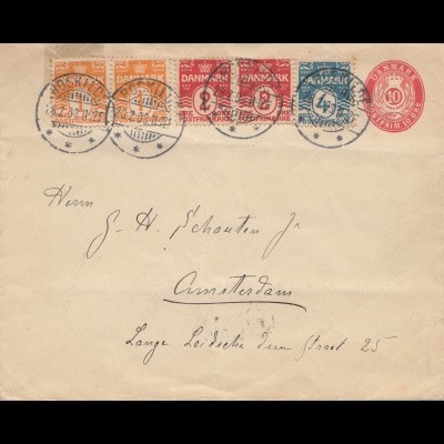 Dänemark: 1908: Brief von Rosskilde nach Amsterdam