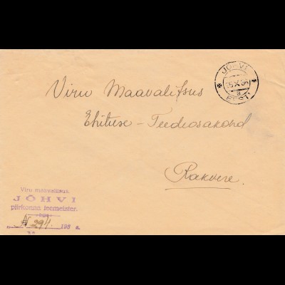 Estland: 1935: Brief von Jöhvi