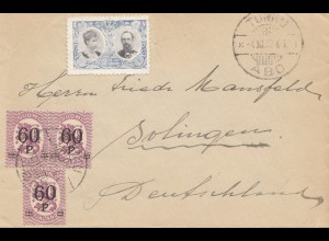 Finnland: 1922: Brief von Turku nach Solingen/D