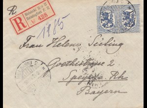 Finnland: 1924: Einschreiben Helsinki nach Bayern