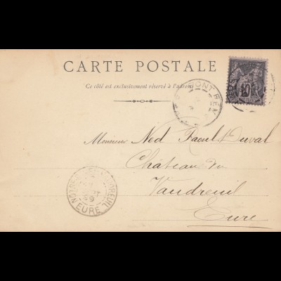 Frankreich: 1899: Carte postale Abbeville