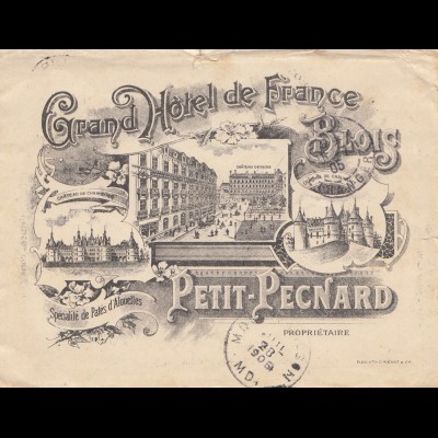 Frankreich: 1905: Petit-Pecnard - Hotel de France nach USA