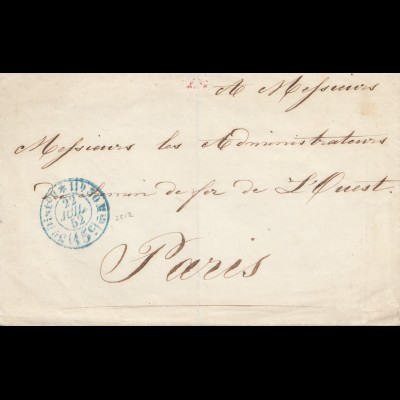 Frankreich: 1852: Brief nach Paris