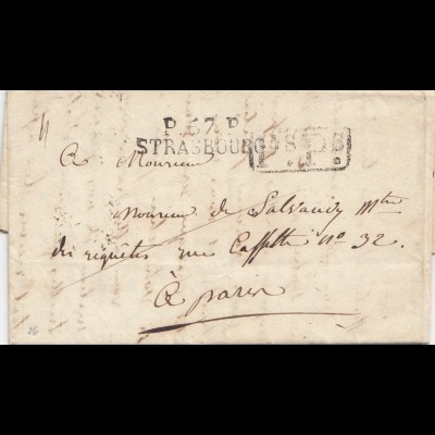 Frankreich: 1822: Strassburg, mit Textinhalt