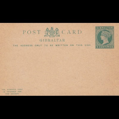 Gibraltar: 3x Ganzsache P18, P19, P20