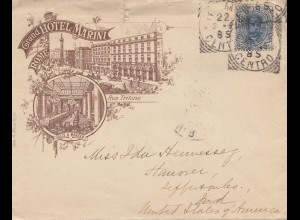 Italien: 1885: Rome-Grand Hotel nach USA