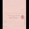 Italien: Ganzsache mit Antwort: Cartolino Postale con Risposta