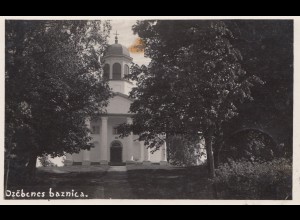 Lettland: 1933: Ansichtskarte Dzcbenes baznica
