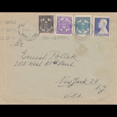Monaco: 1943: Brief nach New York