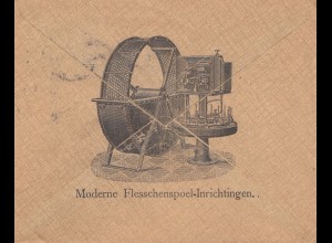Niederlande: 1910: Amsterdam nach Dresden: Moderne Flesschenspoel Inrichtingen