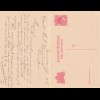 Niederlande: 1914: Ganzsache Briefkaat met antwoord kaart