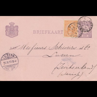 Niederlande: 1897: Ganszsache Amsterdam nach Luzern